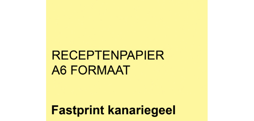 Receptpapier Fastprint A6 80gr kanariegeel 2000 vel