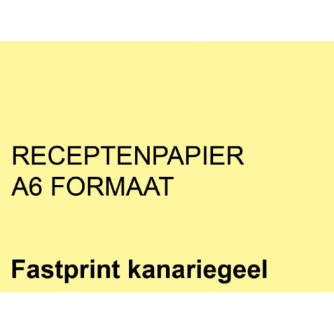 Receptpapier Fastprint A6 80gr kanariegeel 2000 vel