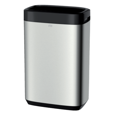 Trash can Tork Image Design 50 liters, black/stainless steel