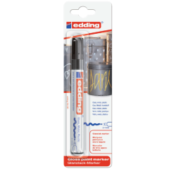 Paintmarker edding 750 op oliebasis 2-4mm zwart blister à 1 stuk