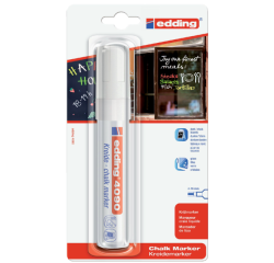 Krijtstift edding 4090 window schuin 4-15mm wit bister à 1 stuk