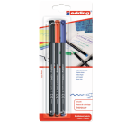 Fineliner Edding 1200 001-003 Assorted Fin Blister Pack of 3 Pieces