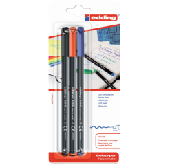 Fineliner Edding 1200 001-003 Fin assorti blister 3 pièces