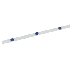 Bande Ferro MAUL 1mx35mm adhésive blanc+3 aimants blanc à couper