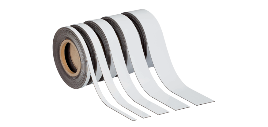 Bande magnétique MAUL 10mx50mmx1mm effaçable blanc