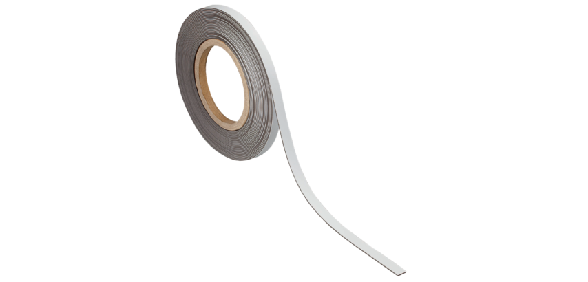 Bande magnétique MAUL 10mx10mmx1mm effaçable blanc