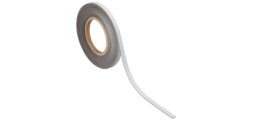 Magnetband MAUL beschreib- und abwischbar 10m x 10mm x 1mm weiß