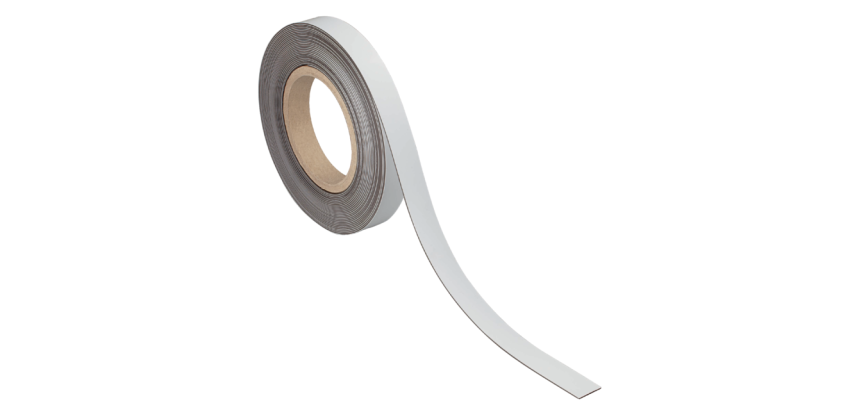 Bande magnétique MAUL 10mx20mmx1mm effaçable blanc