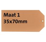 Etiquette carton n°1 200g 35x70mm chamois 1000 pièces