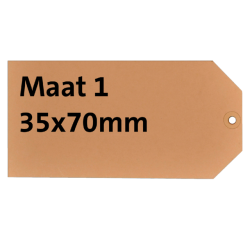 Etiquette carton n°1 200g 35x70mm chamois 1000 pièces