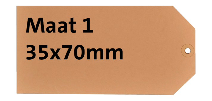 Label karton nr 1 200gr 35x70mm chamois 1000 stuks