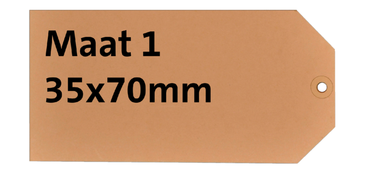 Etiquette carton n°1 200g 35x70mm chamois 1000 pièces