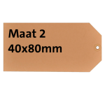 Cardboard label no. 2 200g 40x80mm chamois 1000pcs.