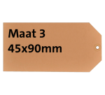 Etiquette carton n°3 200g 45x90mm chamois 1000 pièces