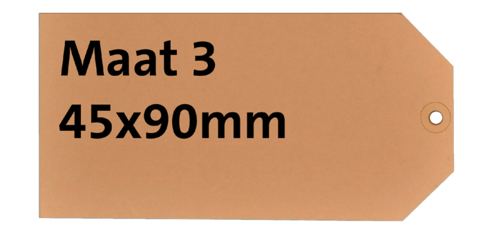 Etiquette carton n°3 200g 45x90mm chamois 1000 pièces