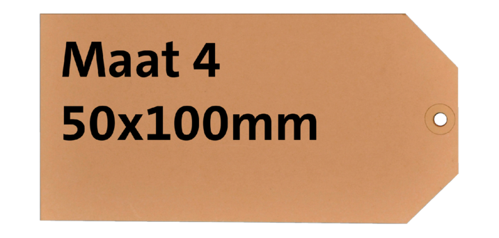 Etiquette carton n°4 200g 50x100mm chamois 1000 pièces