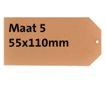 Etiquette carton n°5 200g 55x110mm chamois 1000 pièces