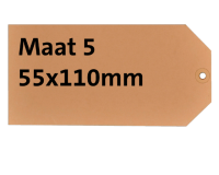 Etiquette carton n°5 200g 55x110mm chamois 1000 pièces