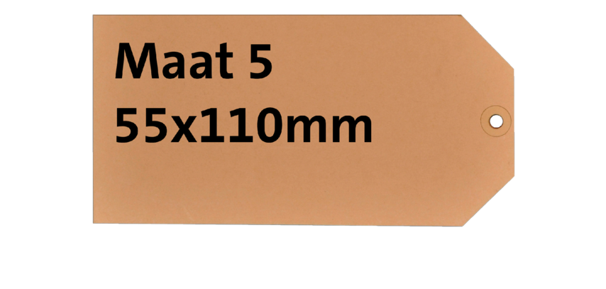 Etiquette carton n°5 200g 55x110mm chamois 1000 pièces