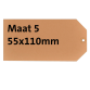 Label karton nr5 200gr 55x110mm chamois 1000 stuks