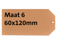 Etiquette carton n°6 200g 60x120mm chamois 1000 pièces