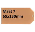 Etiquette carton n°7 200g 65x130mm chamois 1000 pièces
