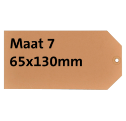 Etiquette carton n°7 200g 65x130mm chamois 1000 pièces