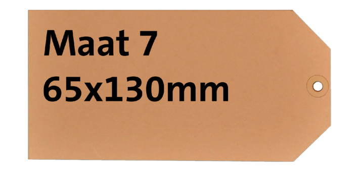 Label karton nr 7 200gr 65x130mm chamois 1000 stuks