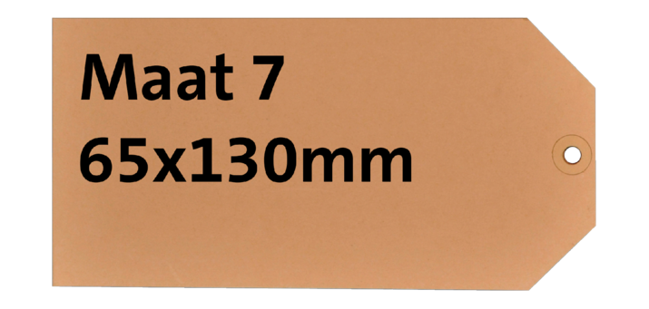Etiquette carton n°7 200g 65x130mm chamois 1000 pièces