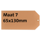 Label karton nr7 200gr 65x130mm chamois 1000stuks