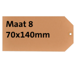 Etiquette carton n°8 200g 70x140mm chamois 1000 pièces