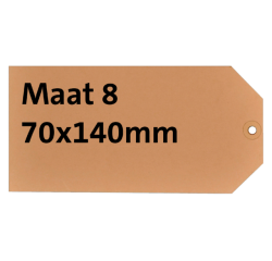 Label karton nr 8 200gr 70x140mm chamois 1000 stuks