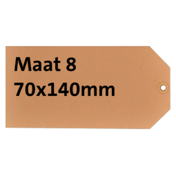 Label karton nr8 200gr 70x140mm chamois 1000stuks