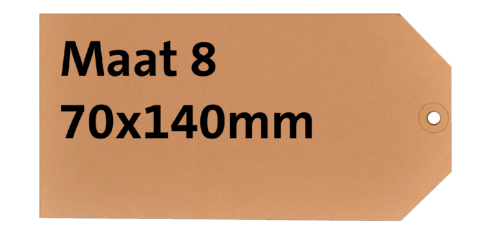 Etiquette carton n°8 200g 70x140mm chamois 1000 pièces