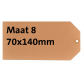 Label karton nr8 200gr 70x140mm chamois 1000 stuks