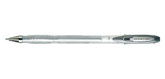Roller Uni-ball Signo Medium argent métallisé