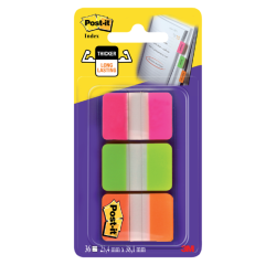 Marque-pages Post-it 686GOT 25,4x38mm strong assorti