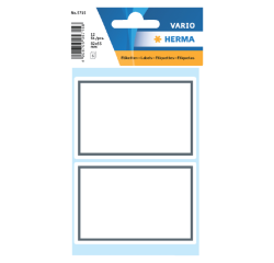 Etiquette cahier HERMA 5715 82x55mm cadre gris 12 pièces