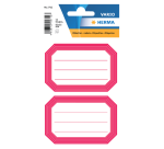 Etiket HERMA 5712 82x55mm schrift rode rand 12 stuks