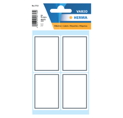 Etiquette cahier HERMA 5713 40x55mm cadre gris 24 pièces
