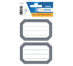 Etiquette cahier HERMA 5719 82x55mm bord gris 12 pièces