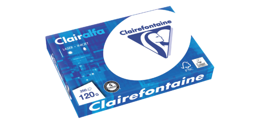 Papier copieur Clairefontaine Clairalfa A4 120g blanc 250 feuilles