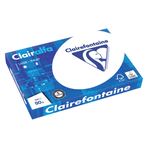 Kopieerpapier Clairefontaine Clairalfa A3 90gr wit 500 vel