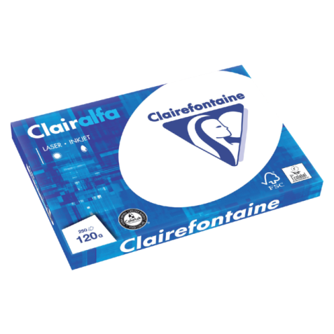 Papier copieur Clairefontaine Clairalfa A3 120g blanc 250 feuilles