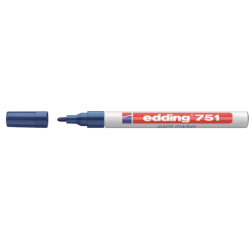 Paintmarker edding 751 op oliebasis 1-2mm blauw