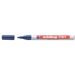 Viltstift edding 751 lakmarker rond 1-2mm blauw