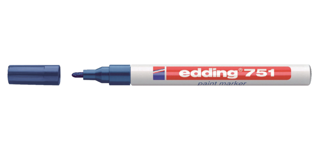 Ölbasierter edding 751 Lackmarker 1-2mm blau
