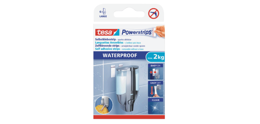 Powerstrips® Waterproof Adhesive Strips LARGE Double-Sided 2kg 6 Pieces