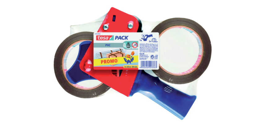 Ruban d’emballage tesapack® ultra strong 66mx50mm PVC + dévidoir