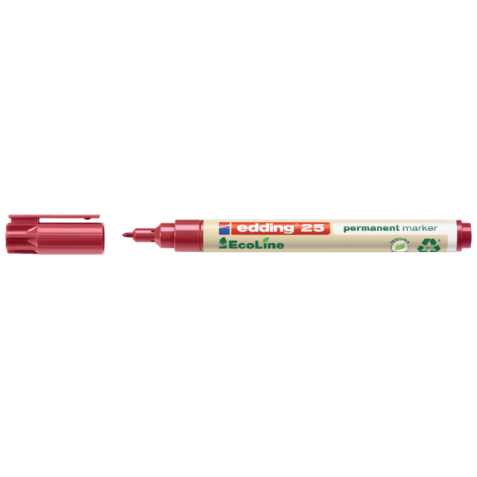 Marqueur edding 25 EcoLine ogive 1mm rouge